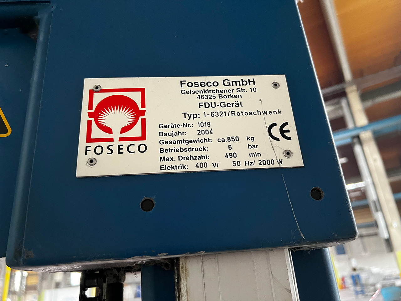 Jednostka odgazowująca Foseco Rotostativ 1-6321 ZU2237, używana