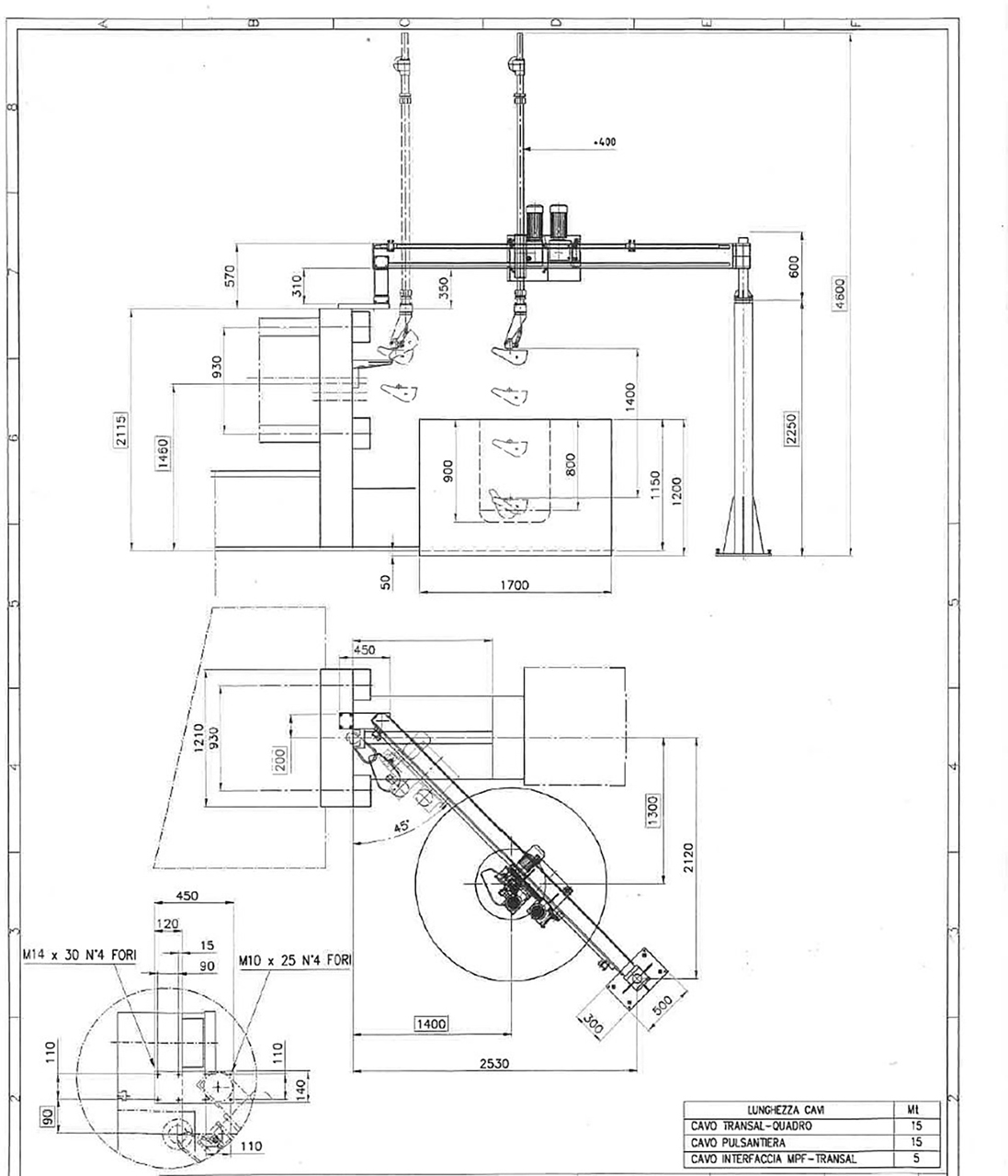 Liniowa ładowarka do metalu Colosio Transal MD2013, używana